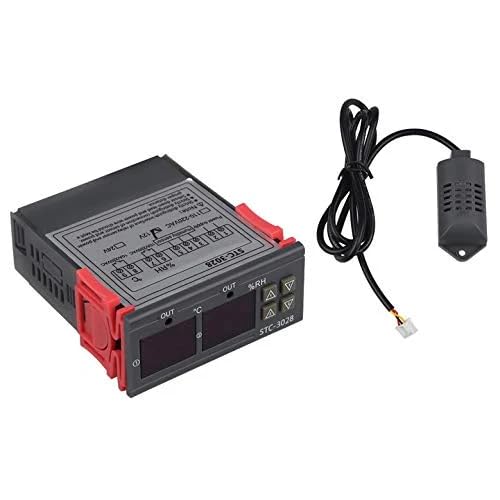 Image of STC-3028 Temperature and Humidity Controller 220V AC | Digital Thermostat and Hygrometer with Dual Relay Output | LED Display | Precise Control for Greenhouses, Incubators, Aquariums, and More