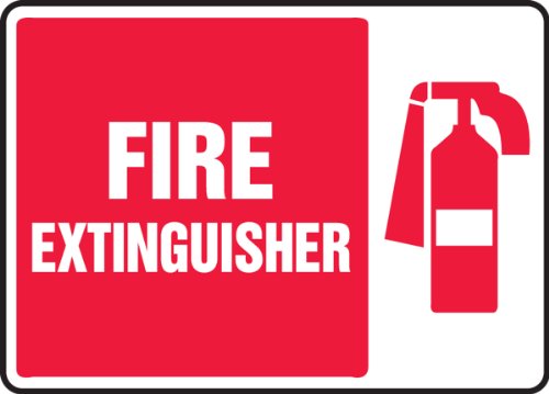 AccuformNMC "Fire Extinguisher" Safety Sign, Accu-Shield™