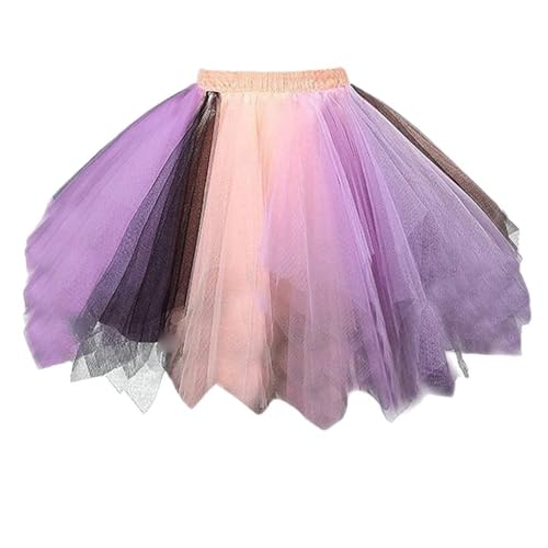 Women's Short Rockabilly Retro Party Tutu Ballet Bubble Skirt 50s Vintage Petticoat