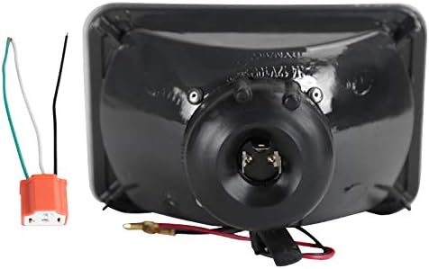 Fits 7" X 6" Square Cut Sealed Beam Headlights Lamps Chrome Housing Clear Lens