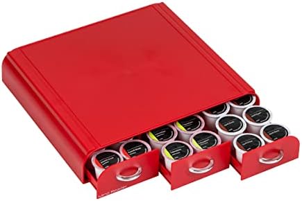 Mind Reader Coffee Pod Organizer, 36 Capacity, Red