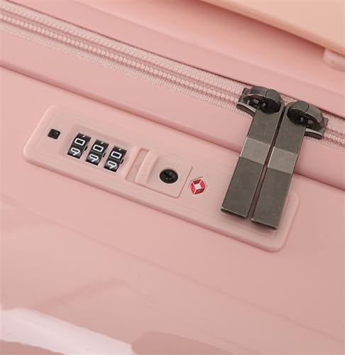 Checked Luggage Carry On Luggage Hardside Luggage Set with USB Charging Hole Trolley Case Suitcase with TSA Code Lock Luggage Suitcase (Color : White, Size : 26in)4