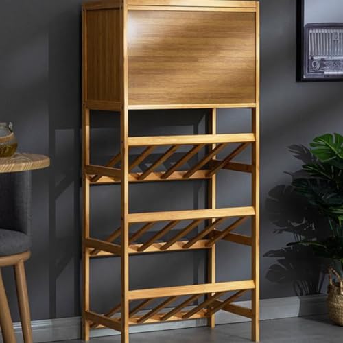 Soporte de madera para vino 28 botellas, piso miniatura 4