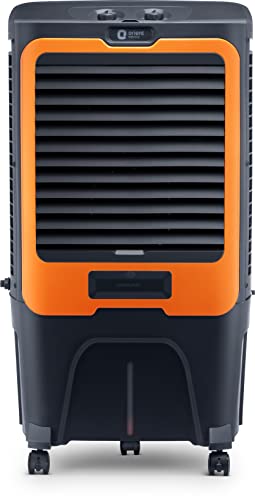 Orient Electric Ultimo 50L Desert Air Cooler with Densenest Honeycomb pads, Ice chamber & High Air Delivery | Desert Cooler for home (Grey and Orange)