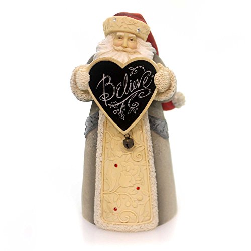 Enesco Department 56 Heart of Christmas “Mini Santa Believe” Stone Resin Figurine, 5.12”