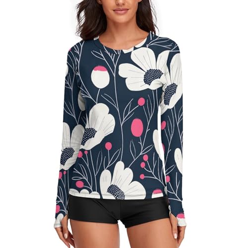 Chemise de soleil contre les UV pour femme vêtement de randonnée léger fleuri