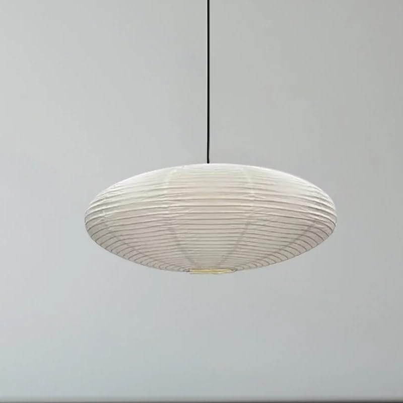 Wisząca lampa wisząca z papieru ryżowego lampa wisząca do salonu jadalni sypialni (średnica 60 cm, ciepłe światło)