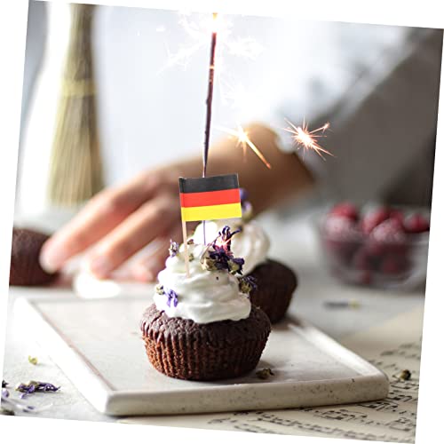 KOMBIUDA 300 peças de palitos de festa de bolo mini palhetas do mundo pequenos palitos de dente Topp