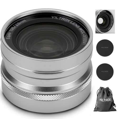 VILTROX WCL-X100VI ���C�h�R���o�[�W���������Y�i�x�m�t�C����X100�V���[�Y�J�����p�j�A0.8�{�L�p�����F�������Y�A�x�m�t�C���� X100VI�AX100V�AX100F�AX100S�AX100�J�����Ή� - �V���o�[