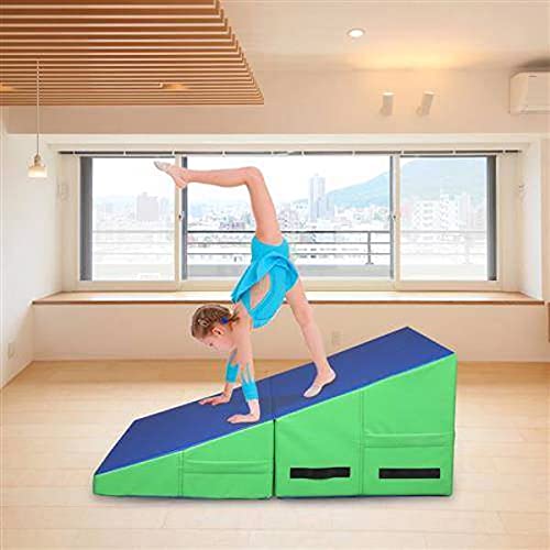 33"X24"X14" Folding Incline Mat, Slope Gymnastics Wedge Cheese Mat, For Kids Teen Exercise Aerobics, Tumbling, Skill Performance For Gymnastics, Tumbling, And Cheerleading #TOP5