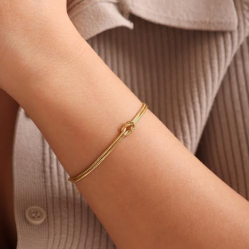 Image of Gold Bracelets for Women Teen Girl Gifts Infinity Knot Bracelet Gifts for Daughter Granddaughter Wife Birthday Gift Ideas Anniversary Valentines Mothers Day Christmas Jewelry