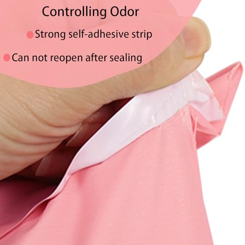 Image of Sanitary Napkin Disposal Bags Feminine Hygiene Bags,100Pcs, Pink, 6.7x9.8IN | 1.67 Mil Thickness, Self-adhesive, Disposable Period Trash Bags, For Pads and Tampons, Blocks Odors