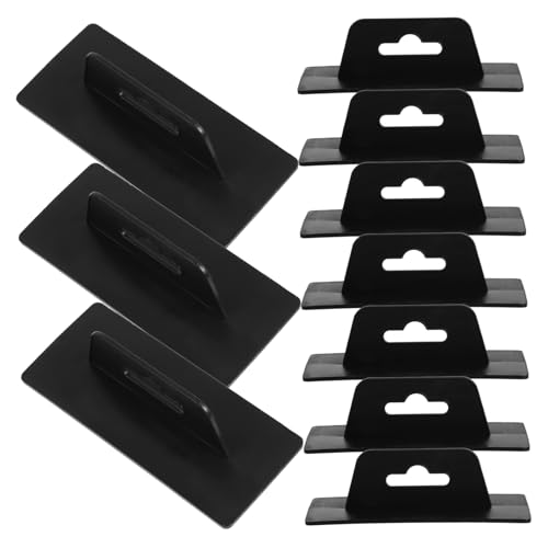 Alipis Stylish Functional Aircraft Hole Hooks 20pcs Plastic Hangers Adhesive Tabs for Retail Display