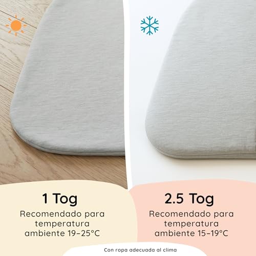 Saco arrullo para bebé transpirable con doble cremallera de algodón extrasuave Bramble & Bear 7
