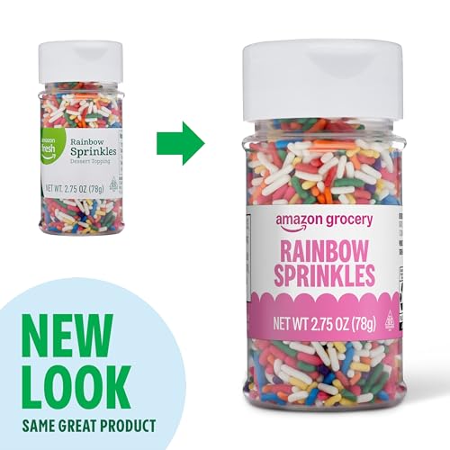 Image of Amazon Grocery, Rainbow Sprinkles, 2.75 Oz (Pack of 4)