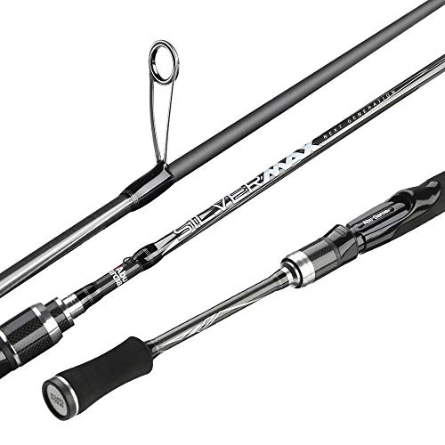 JJIAOJJ Angelrute, Angelausrüstung, Carbon, Spinnrute, 1,98 m, 2,13 m, 2,28 m, 2 Segmente, M-Power, Weitwurfköder… – Bild 5