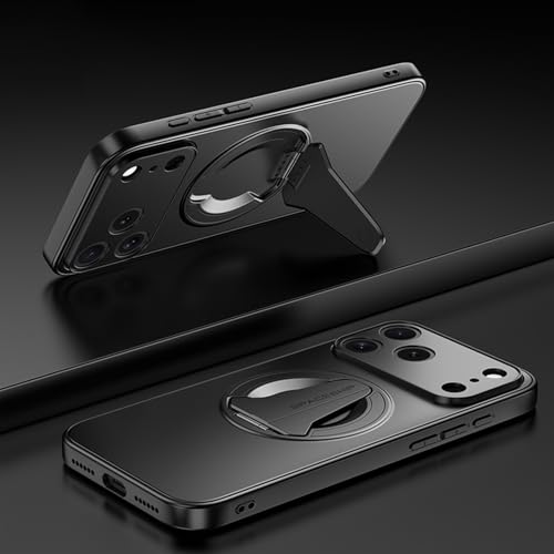 Coque iPhone 13 Pro Max antichoc silicone rigide noir fini les chutes avec béquille