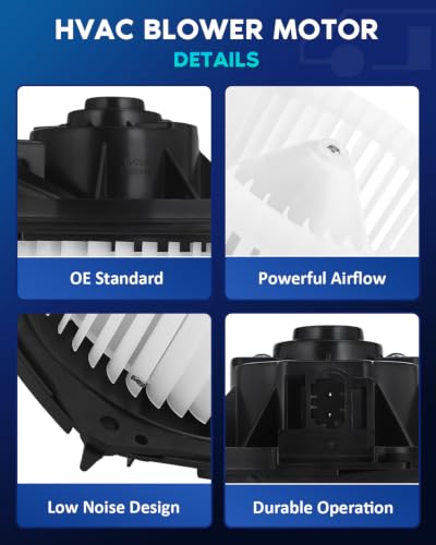Image of BDELI Front Blower Motor Fit for 04-13 Chevy Impala, 14-16 Impala Limited | 2004-2008 Pontiac Grand Prix, 2005-2009 Buick Lacrosse Allure, 2004-2007 Monte Carlo: 700107, 22754990, PM9237