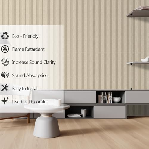 Evenrising 5 Pack Acoustic Panels,48X24X0.4 Inch Acoustical Wall Panels,Large Soundproof Panels,Self-Adhesive Sound Proof Panels For Walls,Acoustic Treatment For Recording Studio&Office Vertical,Camel thumb #4