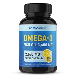 Omega-3 Fish Oil Supplement 3600 mg | EPA & DHA | Best Source of Omega 3 | Ultimate Brain, Joint, & Eye Health Support…