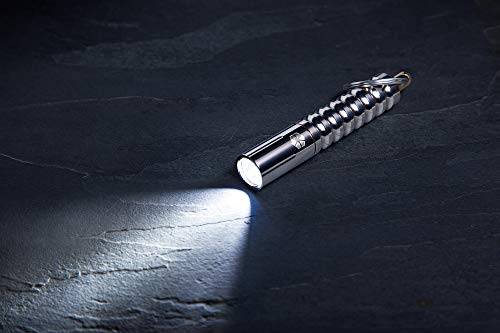 Prometheus Lights Beta Quick Release V2 Keychain Led Flashlight, Mini Edc Key Chain Flashlight, Multiple Light Modes, High Cri Pocket Flashlight (Nickel) #TOP2