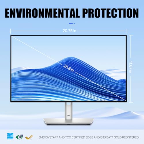 Image of Dell UltraSharp U2424H Monitor - 24 Inch, Full HD (1080p) 1920 x 1080 at 120 Hz, 16:9 IPS, Computer Monitor Screen with DisplayPort, Type-C, and USB-C Cables - 1 Pack (New)