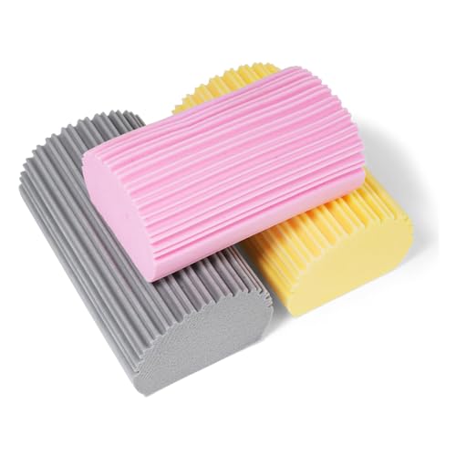 Esponja Mágica Atrapapolvo,3 PCS Damp Duster Esponja Atrapapolvo Esponja Multiuso para la Limpieza del Hogar para Limpiar Persianas de Madera Ventilaciones Radiadores Zócalos Espejos