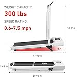 DeerRun Walking Pad Treadmill with Incline and Handle Bar, 4-in-1 Foldable Under Desk Treadmills for Home Small or Office, 300 lbs Capacity 3.0 HP Folding Portable Walking Pad with APP - Image 2