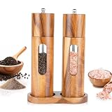 Acacia Wood Salt and Pepper Grinder Set wit… product image