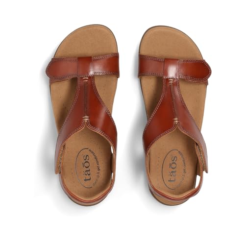 Image of Taos The Show Premium Leather Women's Sandal - Experience Everyday Style, Comfort, Arch Support, Cooling Gel Padding and an Adjustable Fit for Exceptional Walking Comfort