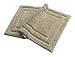 Chardin Home - 100% Cotton two Piece Classicc Bath Rug Set, (21''x34'' & 17''x24'') with anti-skid spray latex back, Linen