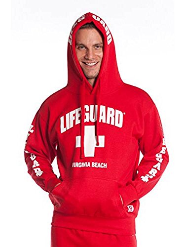 Lifeguard Hoodie Life Guard Sweatshirt Red Large