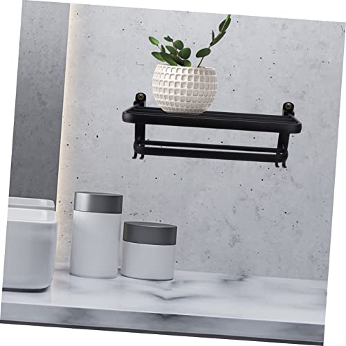 Porte-serviettes de salle de bain rétro en aluminium facile à assembler au mur - 5