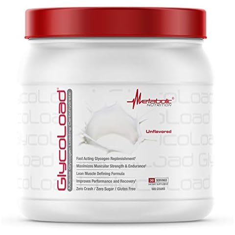 Metabolic Nutrition, Glycoload, 100% Micronized Cyclic Cluster Dextrin Carbohydrate Powder, Muscle Glycogen Loading Carbohydrate, Pre Intra Post Workout Supplement, Unflavored, 600 gm (30 ser) Cover