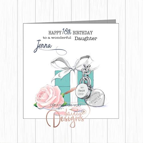 Personalised Tiffany Birthday Card Chic Daughter Sister Mum Goddaughter Niece Best Friend 16th 18th 21st 30th 40th 50th