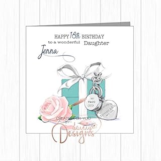 Personalised Tiffany Birthday Card Chic Daughter Sister Mum Goddaughter Niece Best Friend 16th 18th 21st 30th 40th 50th