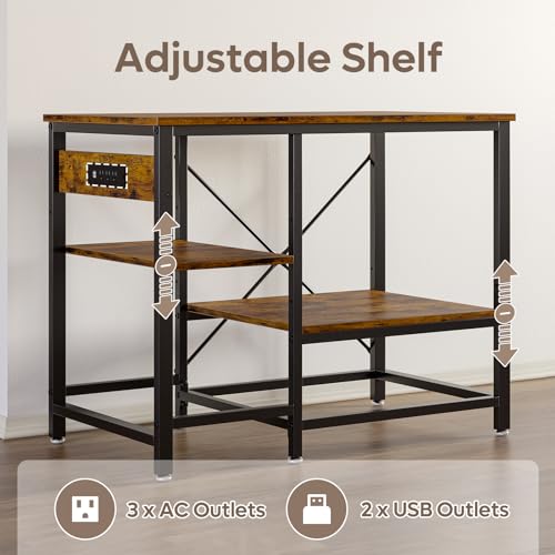 Bestier-Fish-Tank-Stand-40-50-Gallon-Aquarium-Stand-3-Tier-Tank-Stand-366-L-x-189-W-Aquarium-Rack-Shelf-with-Storage Bestier 40-50 Gallon Fish Tank Stand with Power Outlets, Metal Aquarium Stand, Reptile Tank Stand with 3-Tier Adjustable Storage Shelve, 6-Leg Heavy-Duty Aquarium Rack, 660LBS Capacity 36.6"L x 18.9"W - Image 6