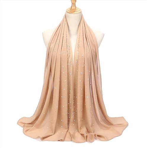 jascaela Women Sequin Shiny Warm Ruffled Hijab Head Wrap Scarf Soft Fashiom Long Scarf Islamic Ramadan Scarves3