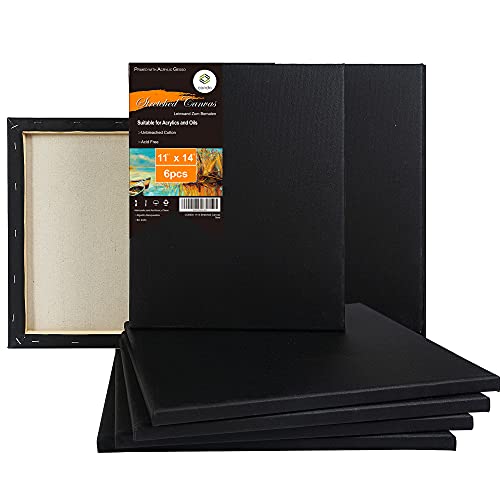 Conda CONDA-A316119 11X14 Inch Black Stretched Canvas cover