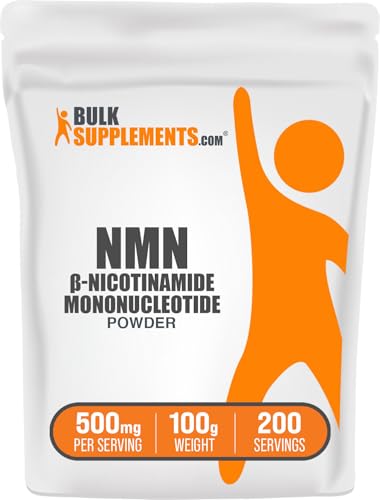 BulkSupplements.com NMN Powder - Nicotinamide Mononucleotide NMN Supplement - Gluten Free 500mg per Serving 100g (3.5 oz) (Pack of 1)