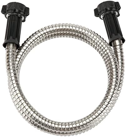 Yanwoo 304 Stainless Steel 6 Feet Short Garden Hose with Female to Female Connector, Water Hose, Metal Hose, Heavy Duty Outdoor Hose (6ft)