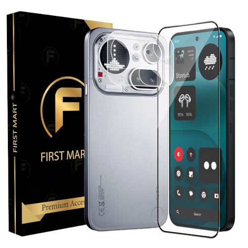 Image of FIRST MART Tempered Glass for Nothing Phone 4A Pro with Clear Camera Lens Protector & Installation Kit | HD Clear, Edge-to-Edge, Scratch Resistant, Case-Friendly | Pack of 1