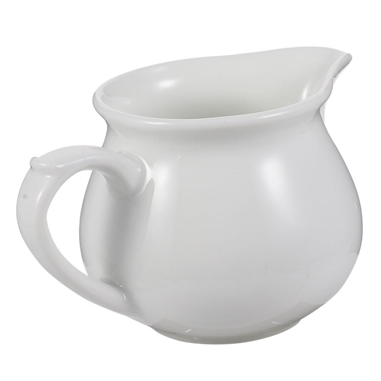 HOLIDYOYO Sauce Bucket Sauce Boat Creamer Jug Saucer Sauce Dispenser Tea Serving Pitcher Soy Sauce Bowls Creamer Dispenser Mini Milk Pitcher Milk Cup with Handle Jugs Ceramics White
