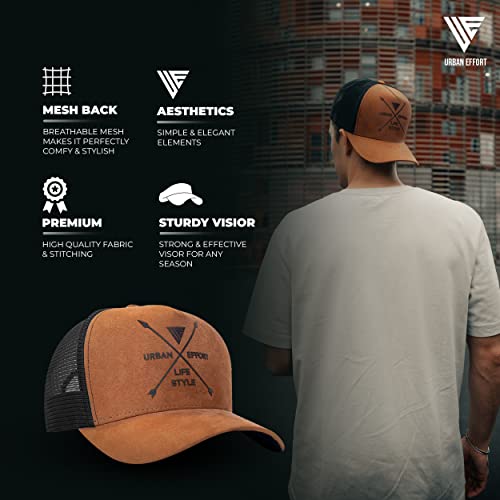 Image of Urban Effort Trucker Hat for Men - Mesh Back Baseball Cap, 5 Panel Snapback Hats for Men and Women