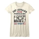 American Classics Def Leppard 1977 English Rock Band 1983 USA Pyromania Tour JRS T-Shirt - Large, Natural