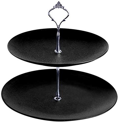 Cake Stand Set Cake Stand with Lid Cake Stand Dessert Table Decoration Props Double Cake Display Stand Crown Support Frame European Snack Plate Double Disc, 2 Colors, 2 Sizes (Color : #2)