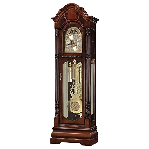 Howard Miller Winterhalder II Floor Clock 611-188 – Windsor Cherry Grandfather Home Decor with Illuminated Case & Cable-Driven, Triple-Chime Movement