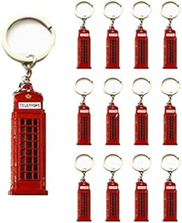 12 London Telephone Box Metal Key Ring Souvenir Gift