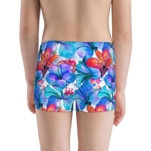 Boys' Cotton Boxer Brief Soft Underwear-Bright Flowers3