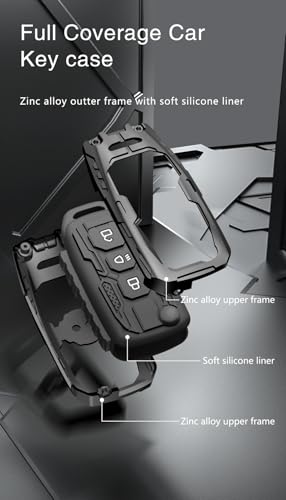 Image of Metal Keycover for Punch, Harrier, Nexon, Altroz, New Safari, Tiago, Tigor - 3 Button Flip Key (Transformer)